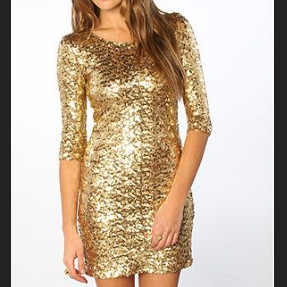 ✨ BB Dakota Gold Sequin Dress ✨